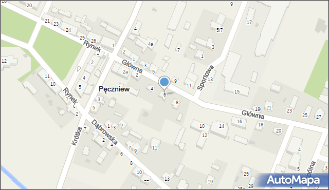 Pęczniew, Główna, 6, mapa Pęczniew