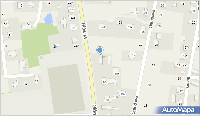 Pęgów, Główna, 110a, mapa Pęgów