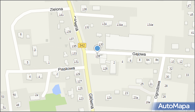Pęgów, Główna, 128, mapa Pęgów