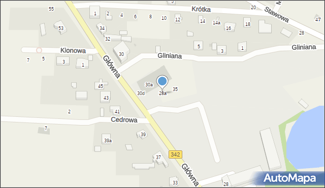 Pęgów, Główna, 28a, mapa Pęgów