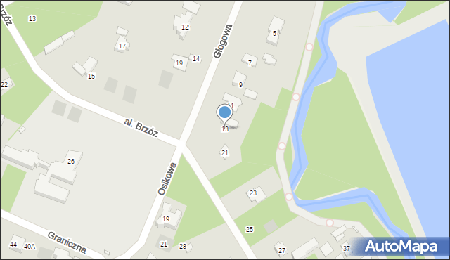 Piaseczno, Głogowa, 13, mapa Piaseczno