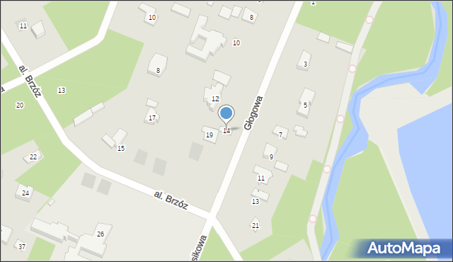 Piaseczno, Głogowa, 14, mapa Piaseczno