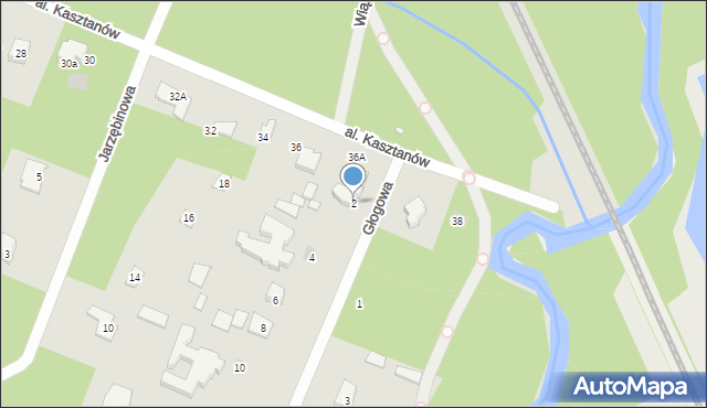 Piaseczno, Głogowa, 2, mapa Piaseczno