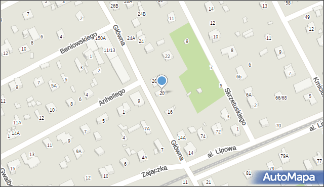 Piaseczno, Główna, 20, mapa Piaseczno