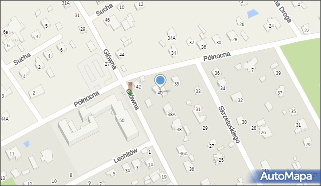 Piaseczno, Główna, 40, mapa Piaseczno