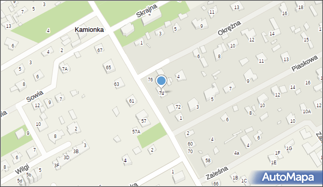 Piaseczno, Główna, 74, mapa Piaseczno