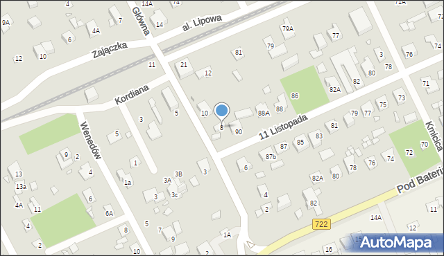 Piaseczno, Główna, 8, mapa Piaseczno