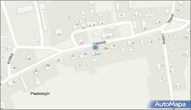 Piastoszyn, Główna, 17, mapa Piastoszyn