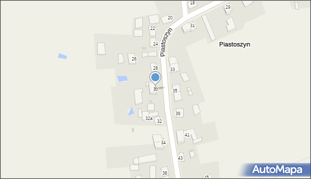 Piastoszyn, Główna, 30, mapa Piastoszyn