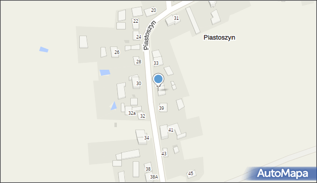 Piastoszyn, Główna, 37, mapa Piastoszyn