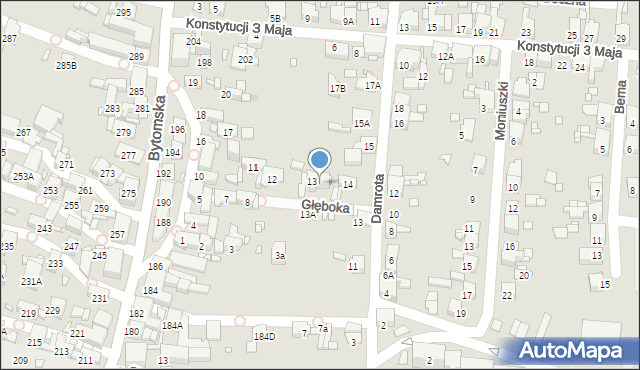 Piekary Śląskie, Głęboka, 13A, mapa Piekary Śląskie