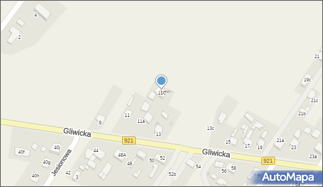 Pilchowice, Gliwicka, 11C, mapa Pilchowice