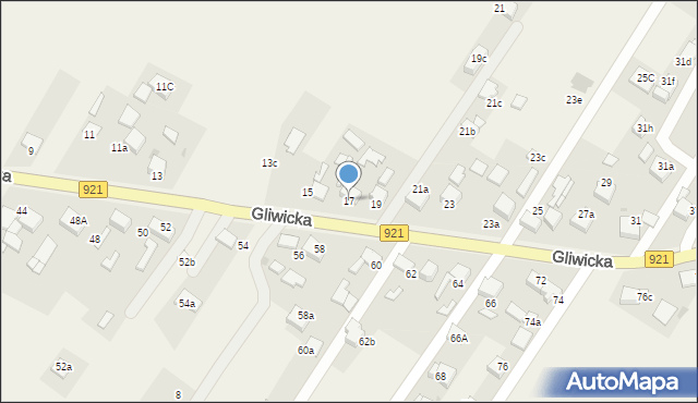 Pilchowice, Gliwicka, 17, mapa Pilchowice