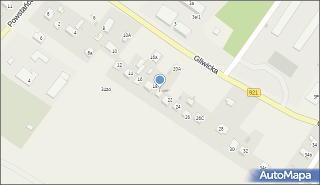 Pilchowice, Gliwicka, 20, mapa Pilchowice