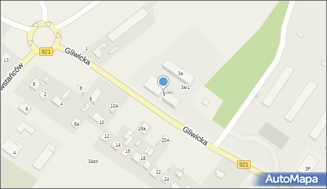 Pilchowice, Gliwicka, 3, mapa Pilchowice