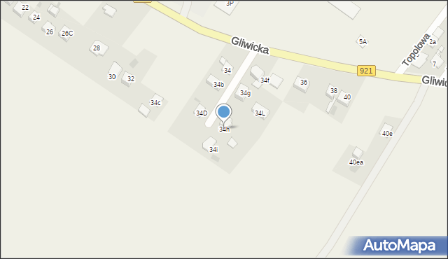 Pilchowice, Gliwicka, 34h, mapa Pilchowice