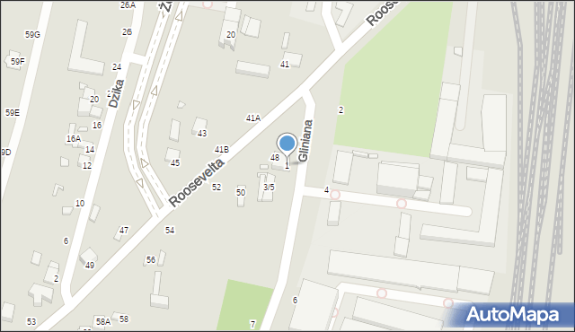 Piotrków Trybunalski, Gliniana, 1, mapa Piotrków Trybunalski