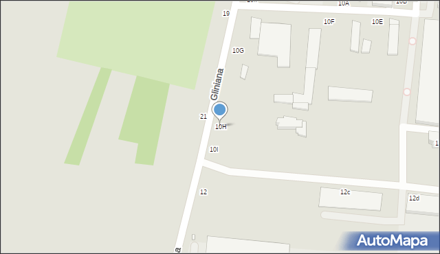 Piotrków Trybunalski, Gliniana, 10H, mapa Piotrków Trybunalski