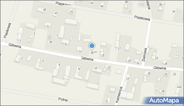 Piotrowice, Główna, 13, mapa Piotrowice