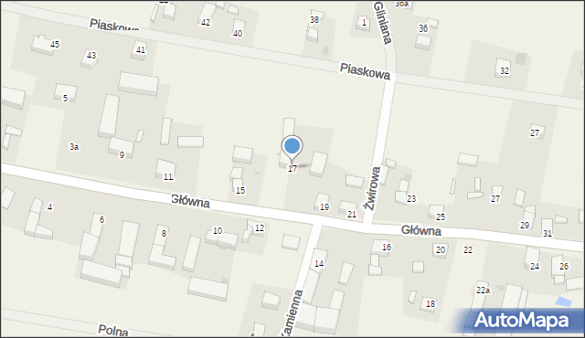 Piotrowice, Główna, 17, mapa Piotrowice