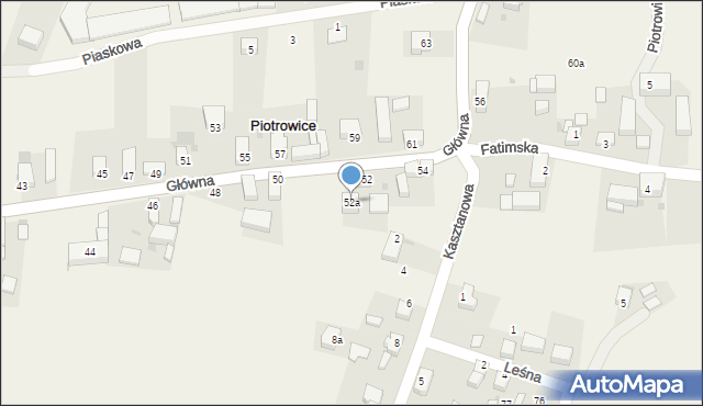 Piotrowice, Główna, 52a, mapa Piotrowice