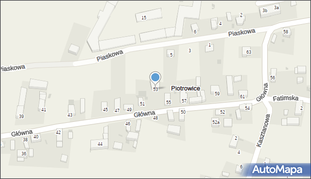 Piotrowice, Główna, 53, mapa Piotrowice