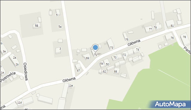 Piotrowice, Główna, 71, mapa Piotrowice
