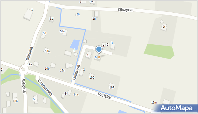 Pisarzowice, Głogowa, 8, mapa Pisarzowice