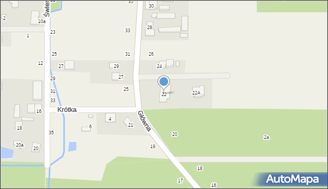 Piskórka, Główna, 22, mapa Piskórka