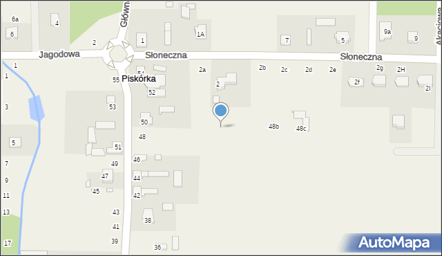 Piskórka, Główna, 48a, mapa Piskórka