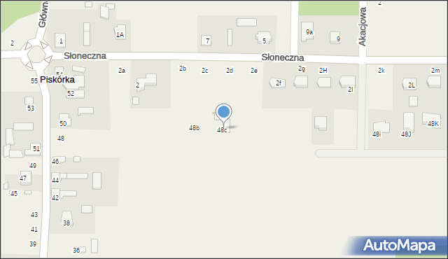 Piskórka, Główna, 48c, mapa Piskórka
