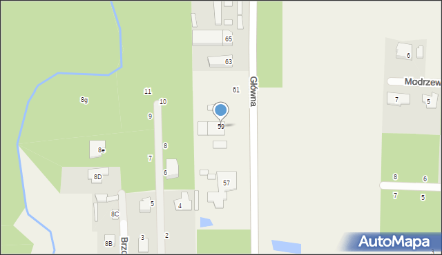 Piskórka, Główna, 59, mapa Piskórka