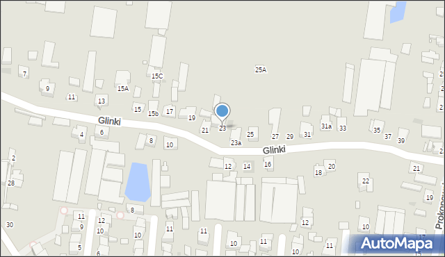 Pleszew, Glinki, 23, mapa Pleszew