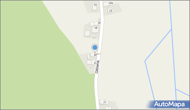 Pociękarb, Główna, 40, mapa Pociękarb