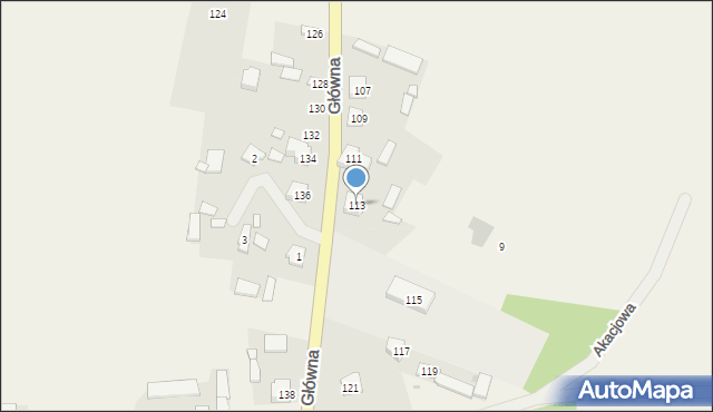 Podbiel, Główna, 113, mapa Podbiel