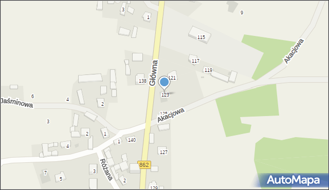 Podbiel, Główna, 123, mapa Podbiel