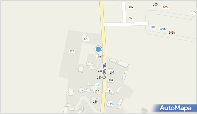 Podbiel, Główna, 126, mapa Podbiel