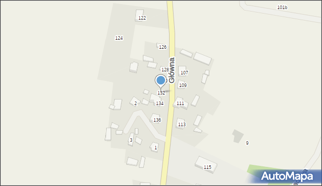 Podbiel, Główna, 132, mapa Podbiel