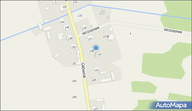 Podbiel, Główna, 141, mapa Podbiel