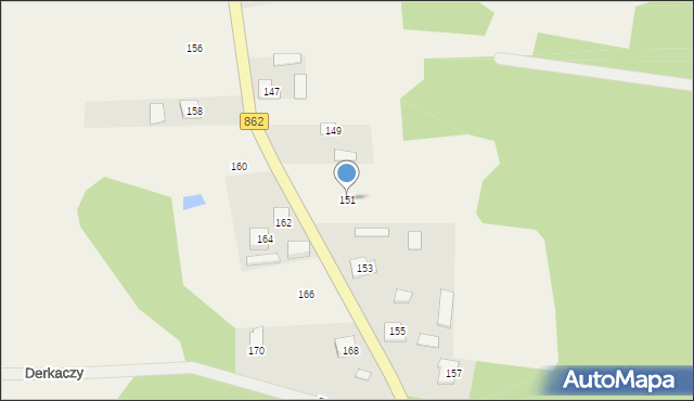 Podbiel, Główna, 151, mapa Podbiel