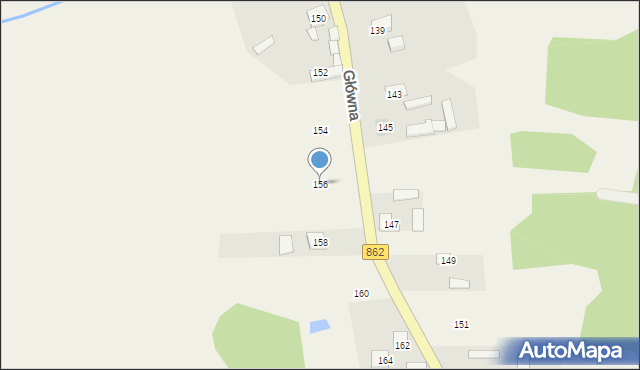 Podbiel, Główna, 156, mapa Podbiel