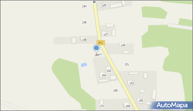 Podbiel, Główna, 160, mapa Podbiel