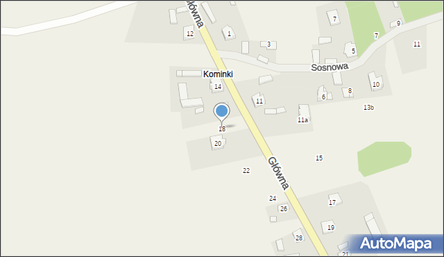 Podbiel, Główna, 18, mapa Podbiel