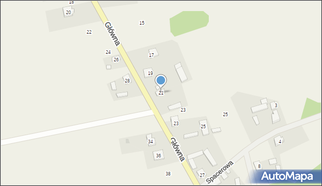 Podbiel, Główna, 21, mapa Podbiel