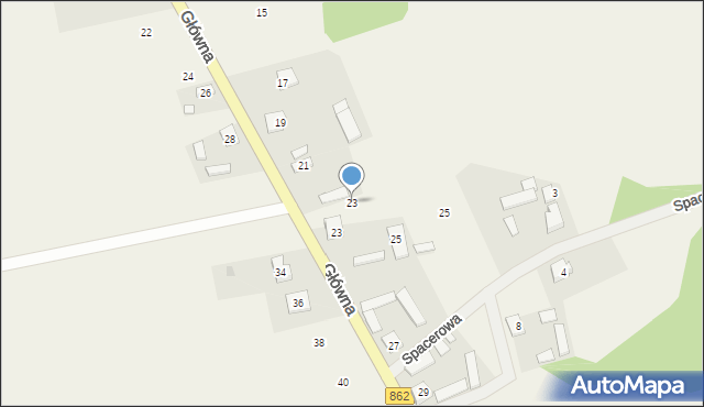 Podbiel, Główna, 23, mapa Podbiel