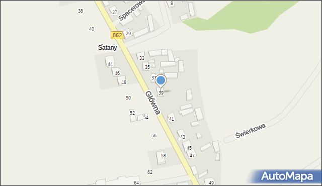 Podbiel, Główna, 39, mapa Podbiel