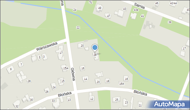 Podkowa Leśna, Główna, 18, mapa Podkowa Leśna