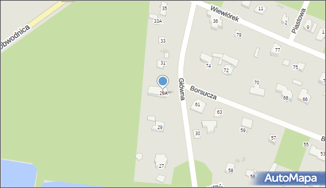 Podkowa Leśna, Główna, 29A, mapa Podkowa Leśna