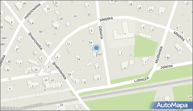 Podkowa Leśna, Główna, 3, mapa Podkowa Leśna