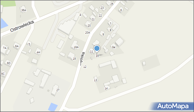 Podlesie, Głęboka, 10, mapa Podlesie